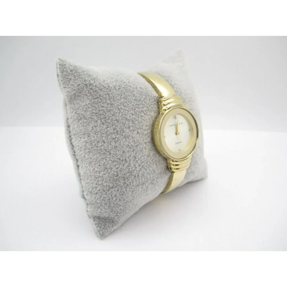 Women Anne Klein Diamond Quartz WR Analog 24mm Round Watch (H463) 